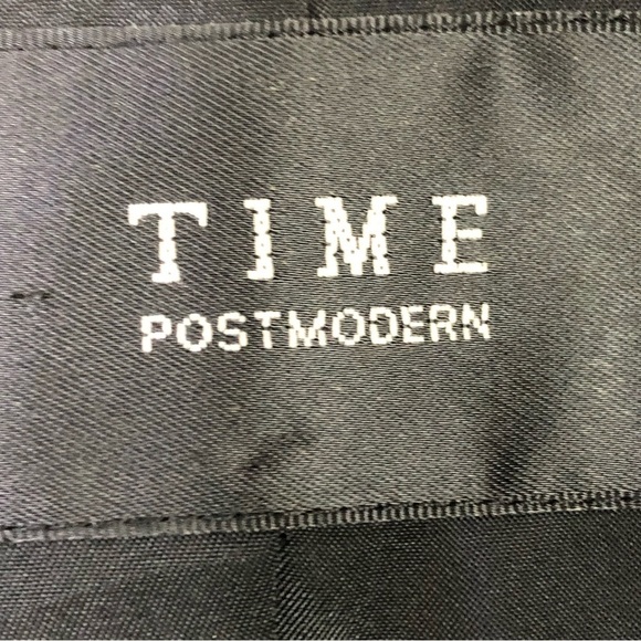 Time Post Modern Black satin one button closure blazer - Picture 6 of 10